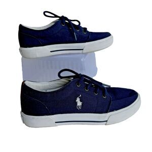 Polo Ralph Lauren Shoes 992486/Hugo II Canvas upper Rubber W Fabric Sole Size 4